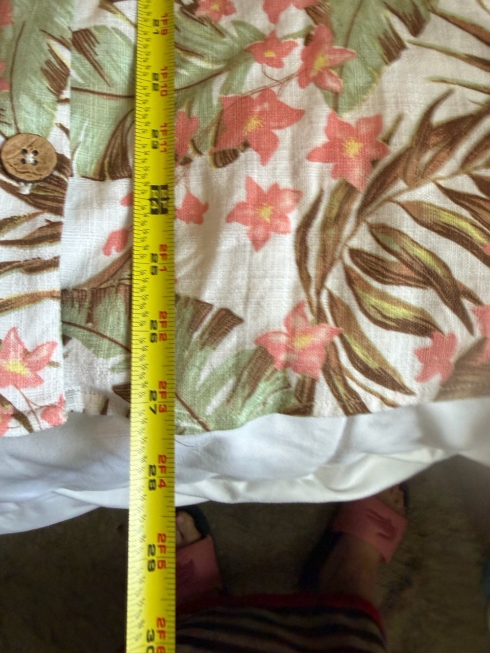 Rip Curl Tropical Button-Front Mini Dress in Beige, Green & Brown - Picture 7 of 9